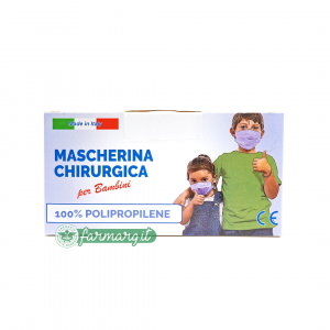 50 Mascherine Chirurgiche per Bambini con Marchio CE