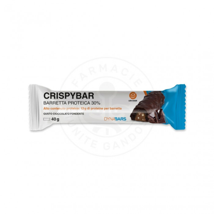 Crispybar Dynabars Barretta Proteica 32% Gusto Cioccolato Fondente 40 G