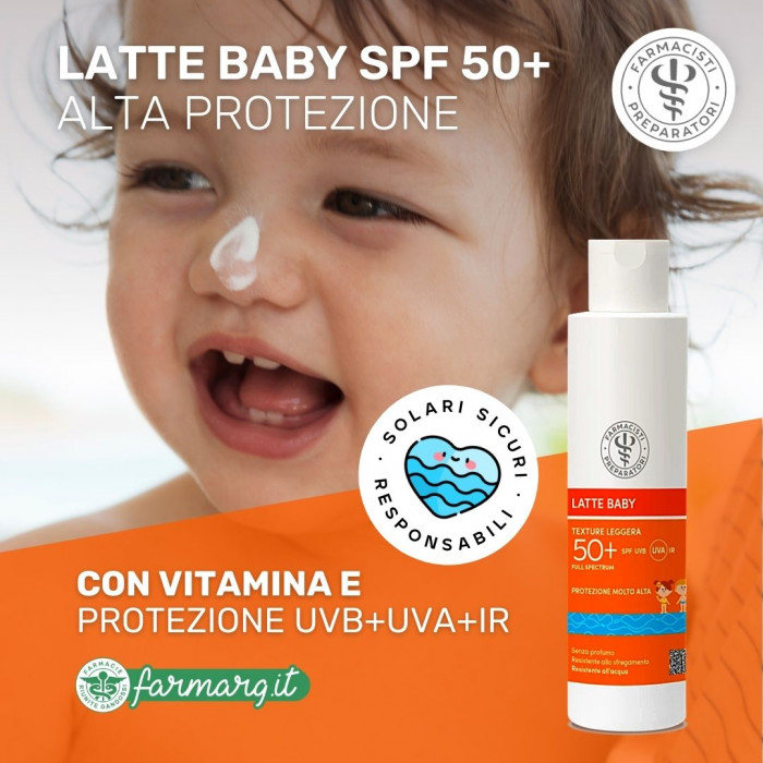 Latte Solare Baby SPF 50+ Texture Leggera 250ML Farmacisti Preparatori