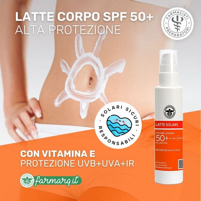 Latte Corpo Solare SPF 50+ Texture Leggera 100ML Farmacisti Preparatori