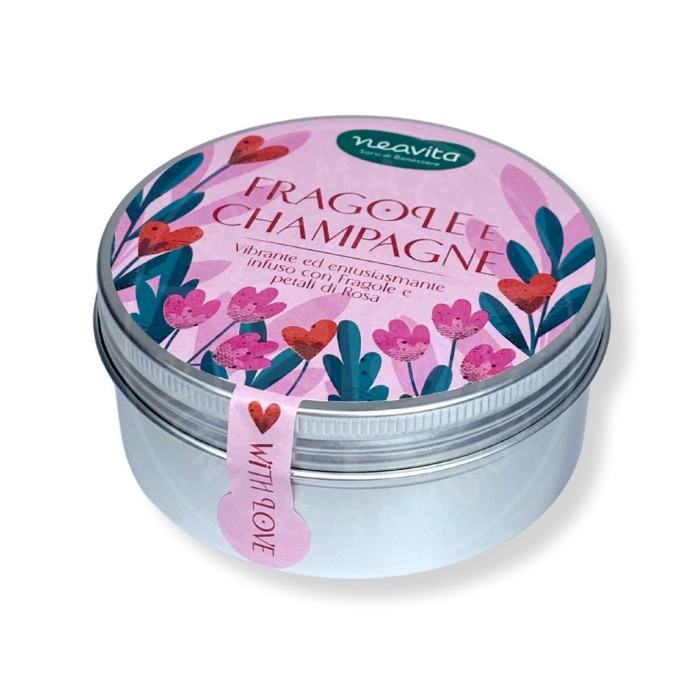 Fragole e Champagne Infuso in Tiny Tin